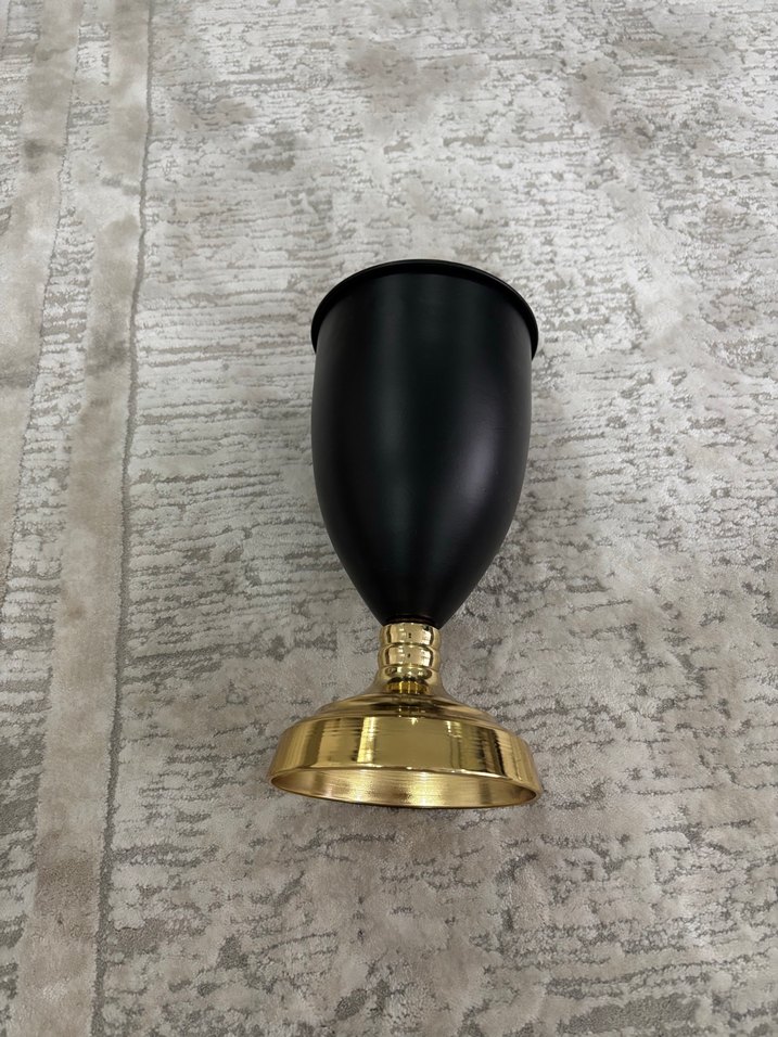 Siyah Vazo Altın Detaylı - Görsel 5