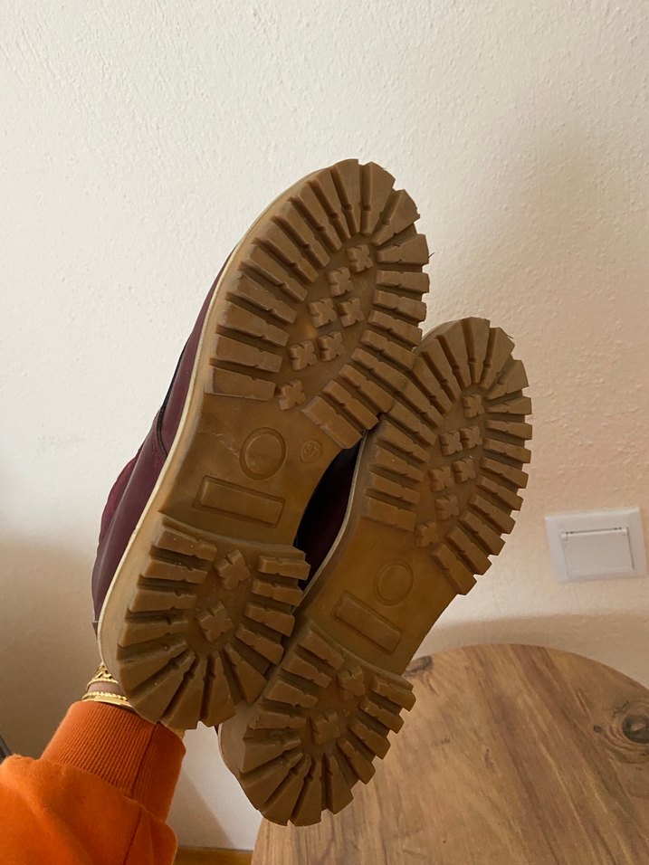 Bordo Süet Bağcıklı Kadın Bot - Görsel 5