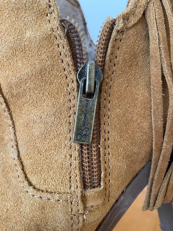 Püsküllü Süet Kahverengi Kadın Bot - Görsel 3