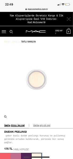  Beden beyaz Renk Mac lip scrub