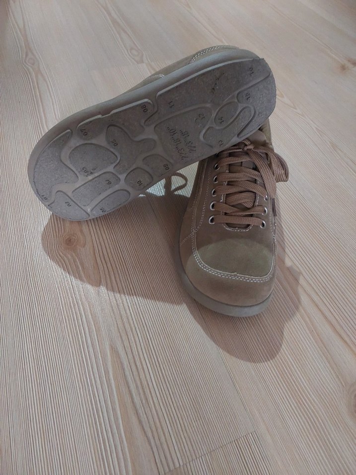 Bej Erkek Günlük Ayakkabı Bağcıkları - Görsel 3