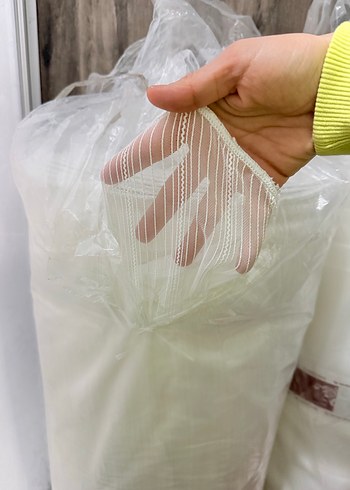 Beyaz Düz Modern Tül Perde - Görsel 4