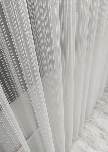 Beyaz Düz Modern Tül Perde - Görsel 3