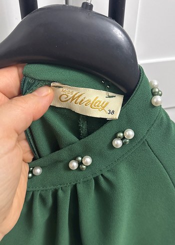 Yeşil Uzun Kollu Salaş Tunik - Görsel 5