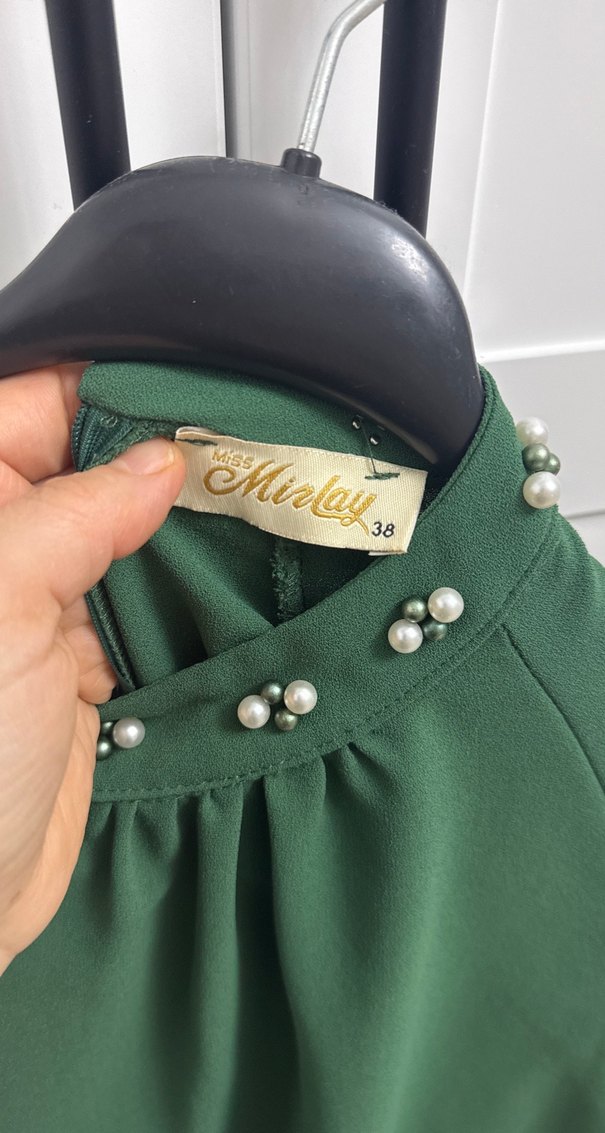 Yeşil Uzun Kollu Salaş Tunik - Görsel 5