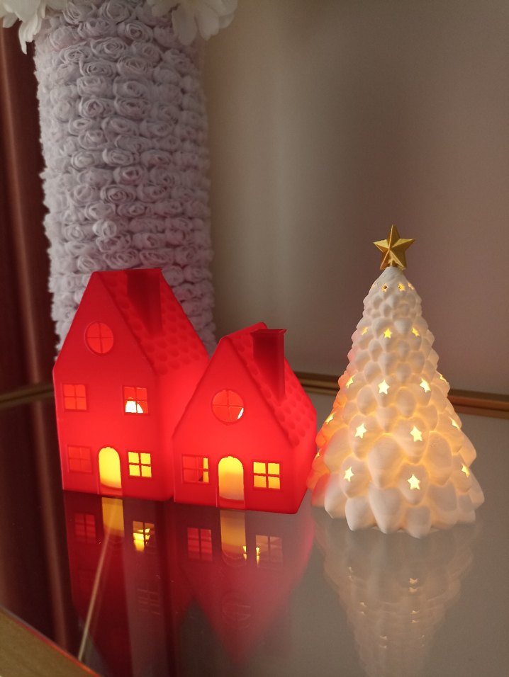 kırmızı evler ve cam agaci - Görsel 3