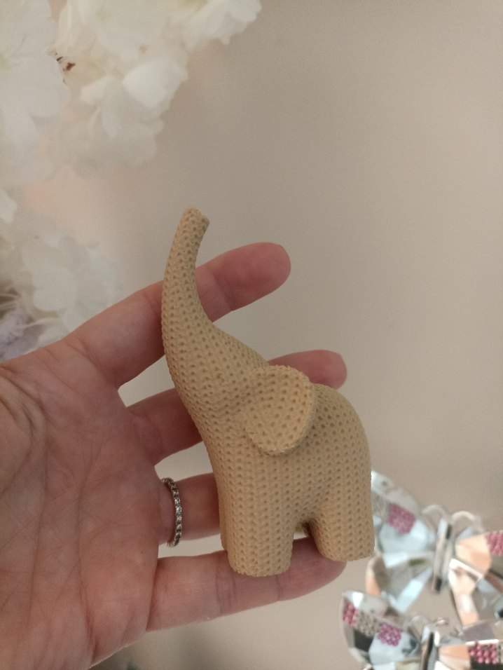 Bej ve Beyaz Fil Figürleri - Görsel 3