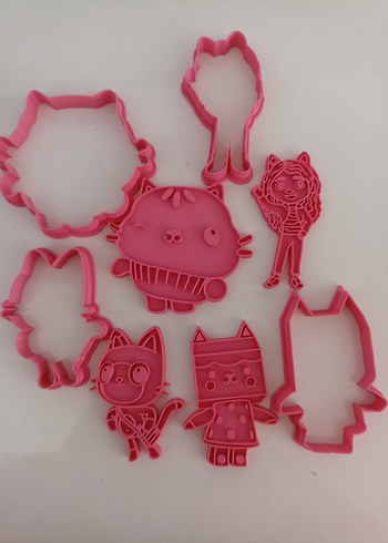 Renkli Pembe Karakter Kurabiye Kalıpları - Görsel 3