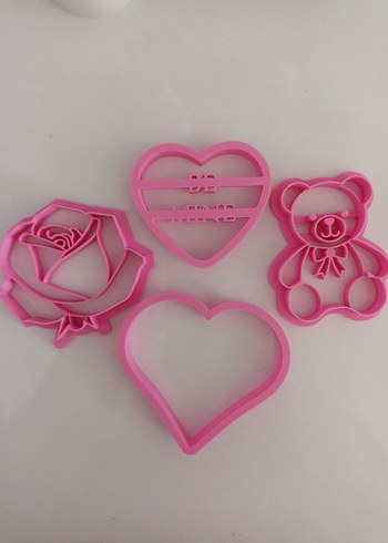 sevgililer günü Pembe Renkli Kek Kalıbı Seti - Görsel 3