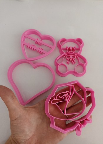 sevgililer günü Pembe Renkli Kek Kalıbı Seti - Görsel 4