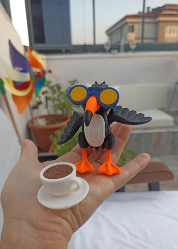 frulli frulla Kahverengi Figürlü Kuş Aksiyon Figürü