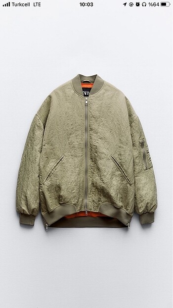 m Beden haki Renk Oversize Bomber Ceket