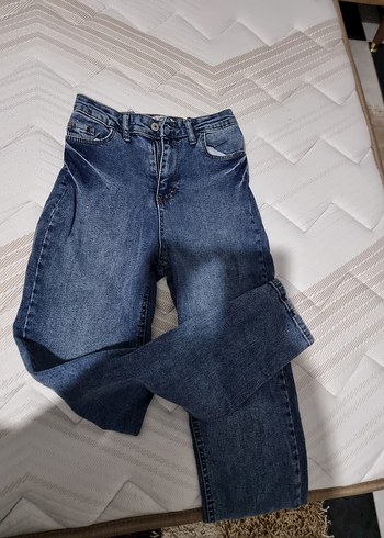 Trendyol & Milla Rahat Kesim Midi Mavi Kadın Kot Pantolon