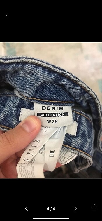 28 Beden lacivert Renk Mom jean pantolon