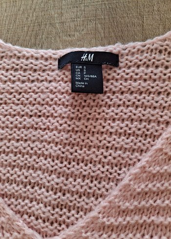 Pembe V Yaka Kadın Kazak - Görsel 3