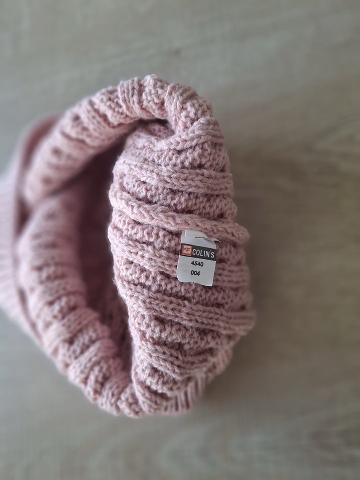 Pembe Örgü Kadın Bere - Görsel 2