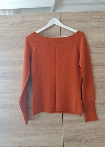 Kadın Turuncu Uzun Kollu Kazak - Görsel 3