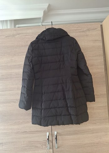 Zara Düğmeli Siyah Kadın Kışlık Mont - Görsel 2