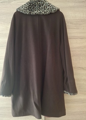 Mapa Kahverengi Kadın Kaban, Kürklü Yaka - Görsel 2