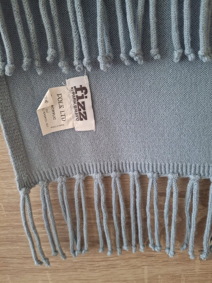 Park Bravo Mavi Püsküllü Kadın Atkı - Görsel 2