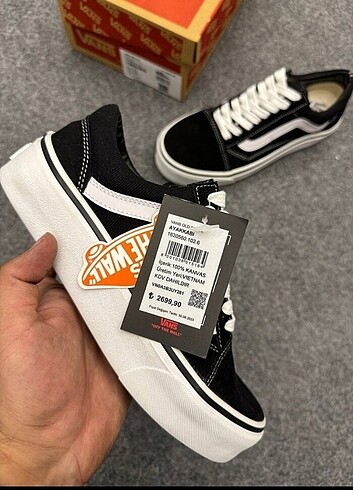 37,5 Beden Vans old skool platform black White 