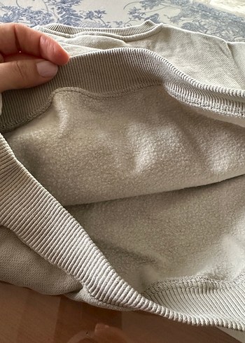 Zara Gri Nakışlı Erkek Sweatshirt - Görsel 5
