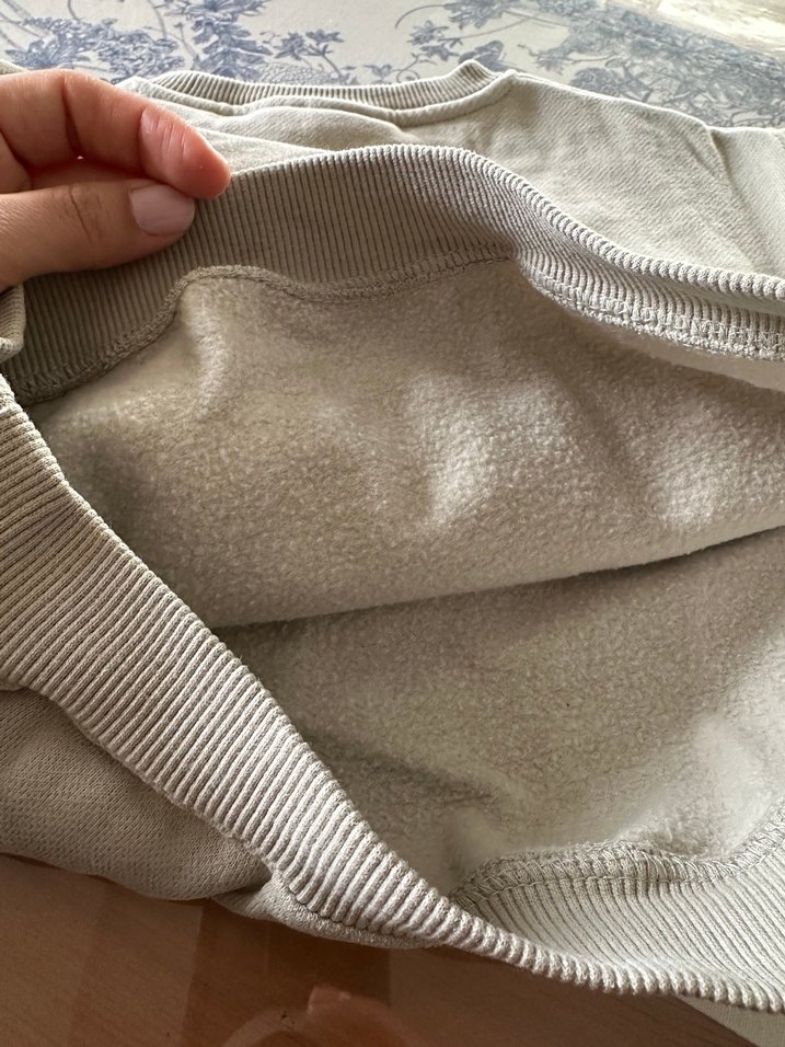 Zara Gri Nakışlı Erkek Sweatshirt - Görsel 5