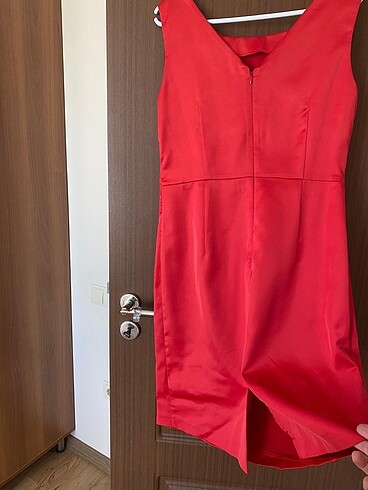 F&F F&F kirmizi saten elbise
