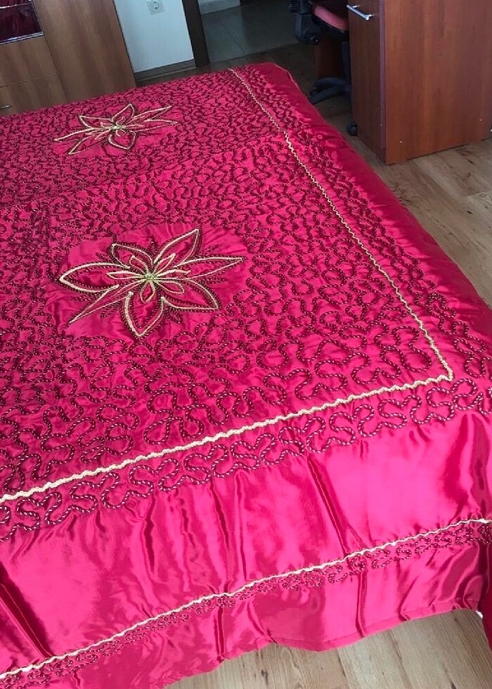 Sifir çantalı saten cift kis yatak ortus - Görsel 3