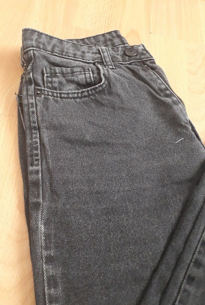 Gri Midi Boy Rahat Kesim Kadın Kot Pantolon - Görsel 3