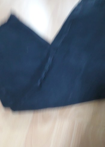 Kadın  siyah bol paca kot Pantolon - Görsel 2