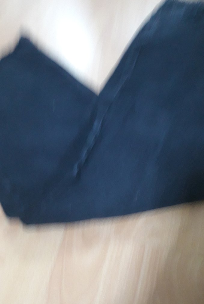 Kadın  siyah bol paca kot Pantolon - Görsel 2