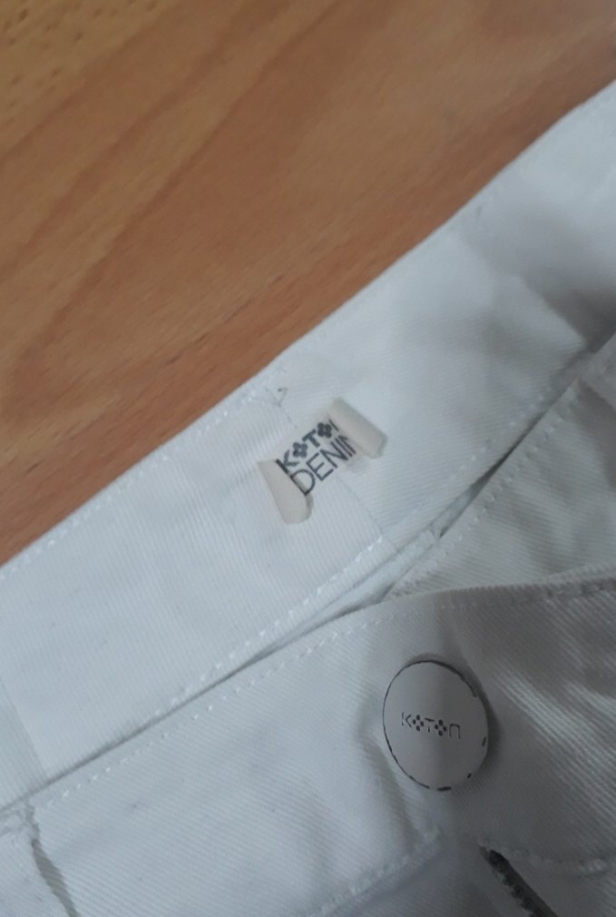 beyaz kot  Pantolon - Görsel 2