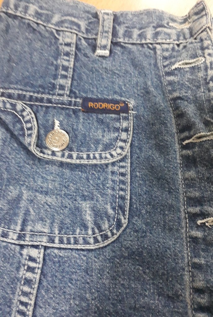 Düğmeli Mavi Denim Midi Etek - Görsel 2