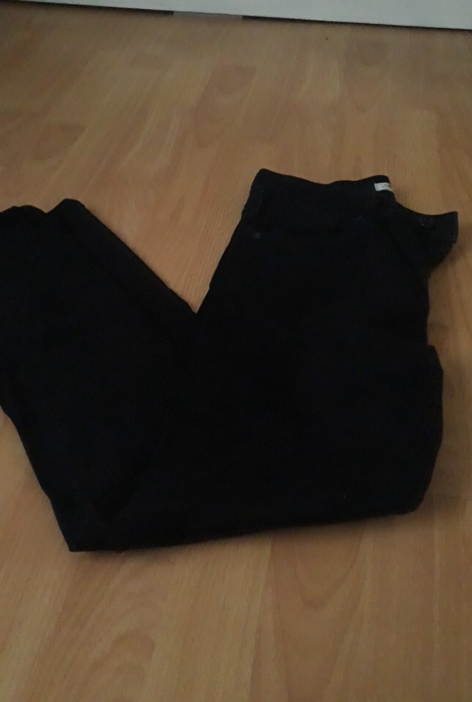 Siyah Rahat Kesim Kadın Kot Pantolon - Görsel 2