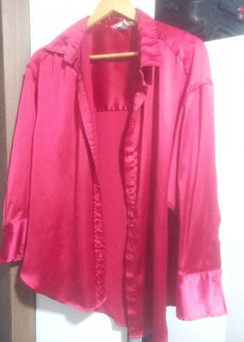 Parlak Pembe Midi Boy Gömlek