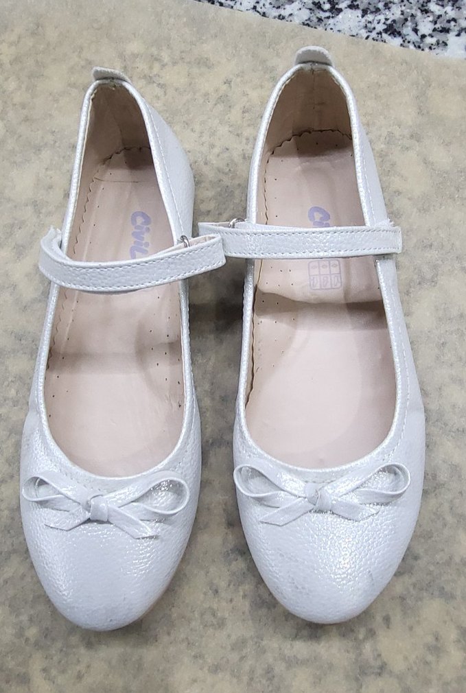 Kız Çocuk Beyaz Fiyonk Detaylı Babet - Görsel 2