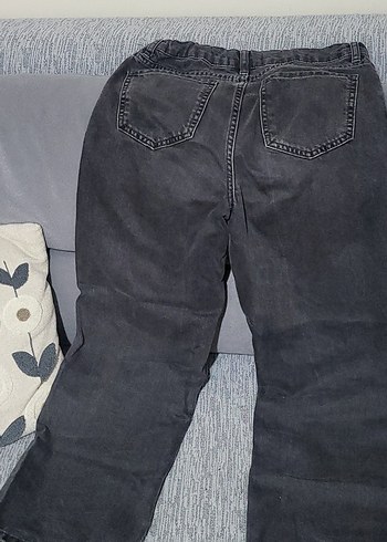 Gri Loose Fit Midi Denim cocuk unisex Pantolon