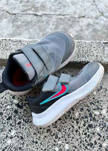 Gri Erkek Çocuk Cırtcırtlı Spor Ayakkabı - Görsel 3