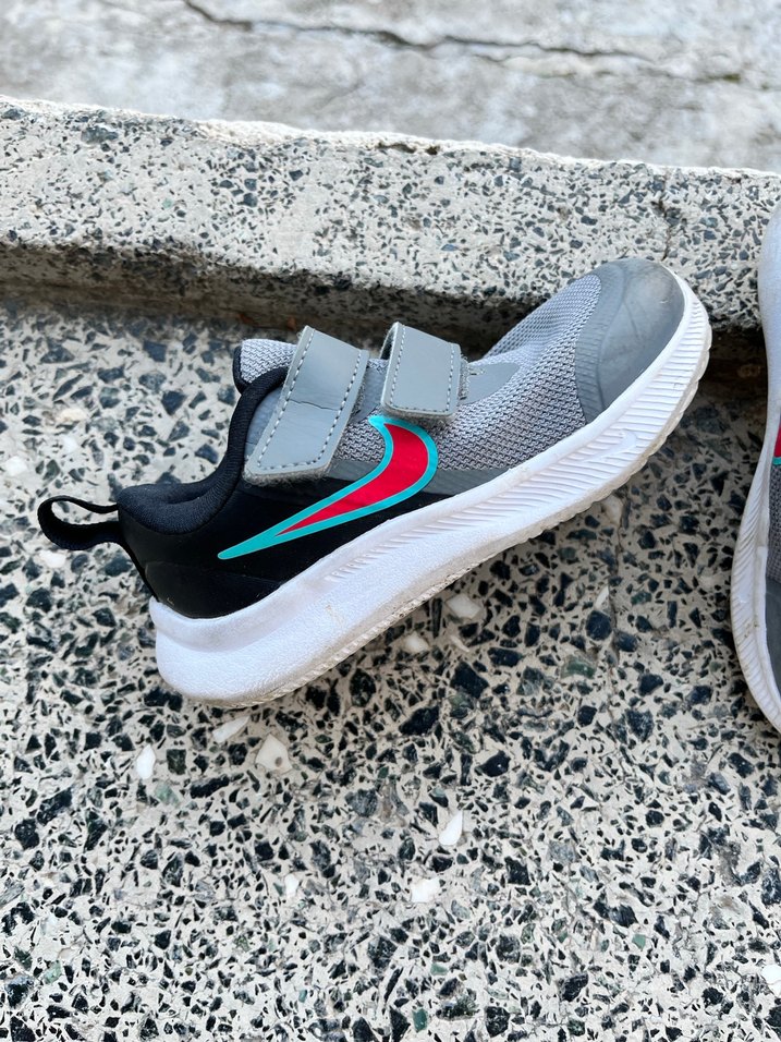 Gri Erkek Çocuk Cırtcırtlı Spor Ayakkabı - Görsel 2