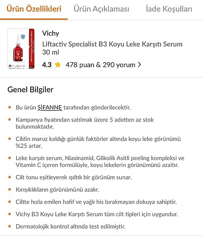 Vıchy leke serumu - Görsel 5