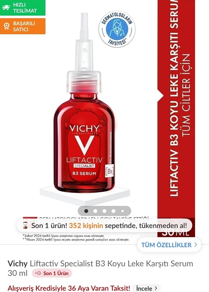 Vıchy leke serumu - Görsel 4