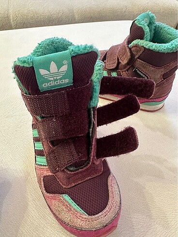 24 Beden bordo Renk Orijinal Adidas Primaloft içi yünlü sıcacık temiz bot 24 numara