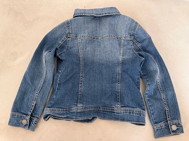 Benetton SATILDI. Benetton kız-erkek unisex kot ceket liktalı esnek rah