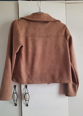 Diğer Taba rengi crop ceket