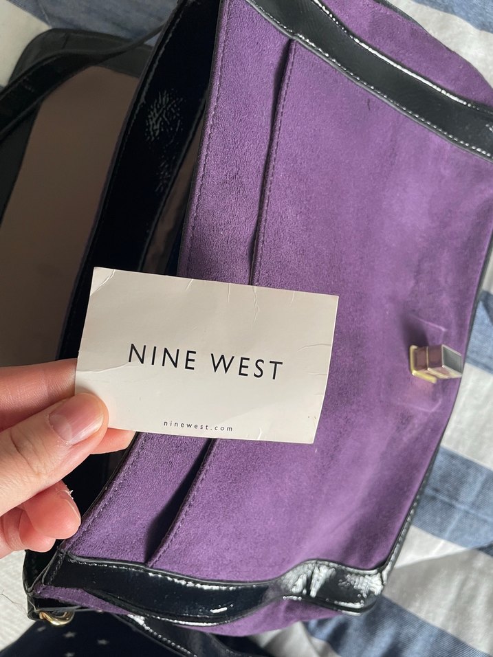 Mor Süet Kadın Omuz Çantası NİNE WEST - Görsel 3