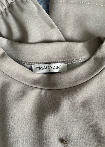 Taş Detaylı Uzun Kollu Gri Tunik takım - Görsel 4