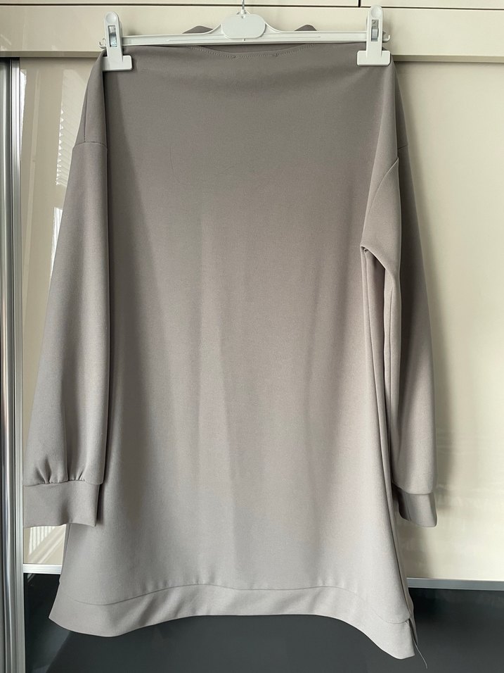 Taş Detaylı Uzun Kollu Gri Tunik takım - Görsel 5