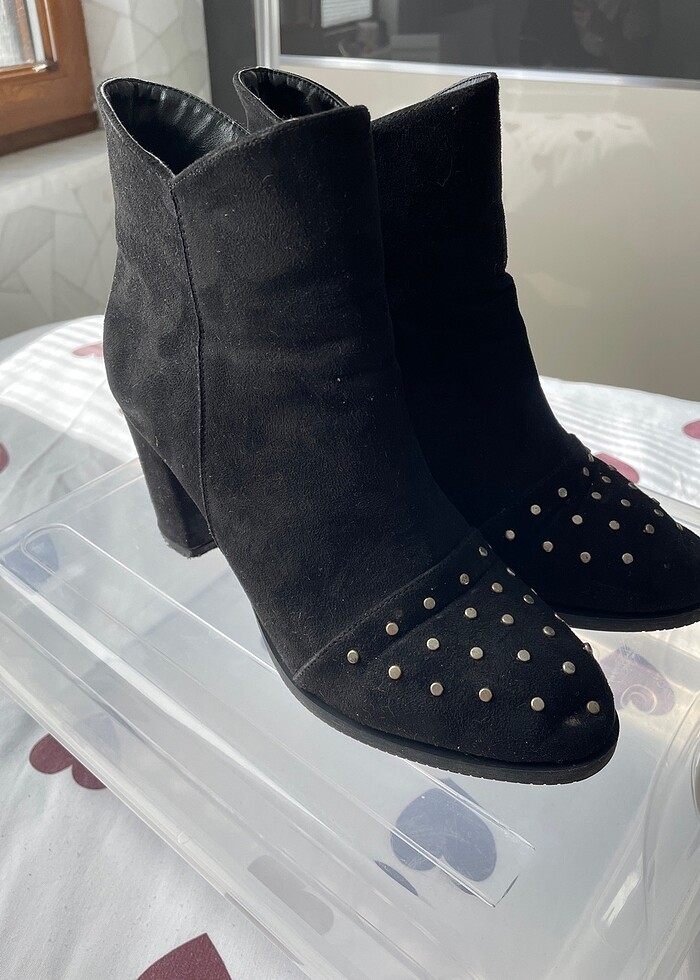 Topuklu süet bot - Görsel 3