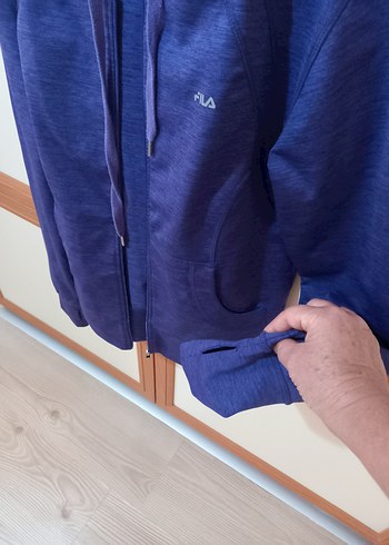 FILA Mor Fermuarlı Kadın kapşönlü üst ceket/mont - Görsel 4